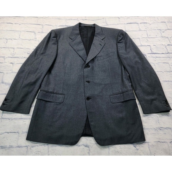 Canali Blazer MENS 54L Gray Wool Fratelli Super 120s Jacket Sport Coat ITALY